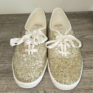Kate Spade Gold Glitter Keds
